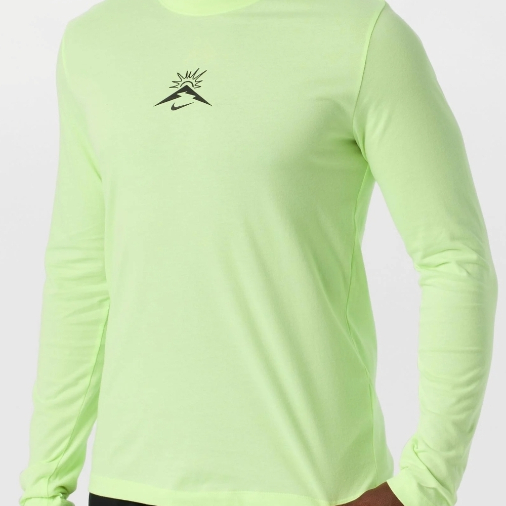 Nike Men's Neon Green Long Sleeve Shirt